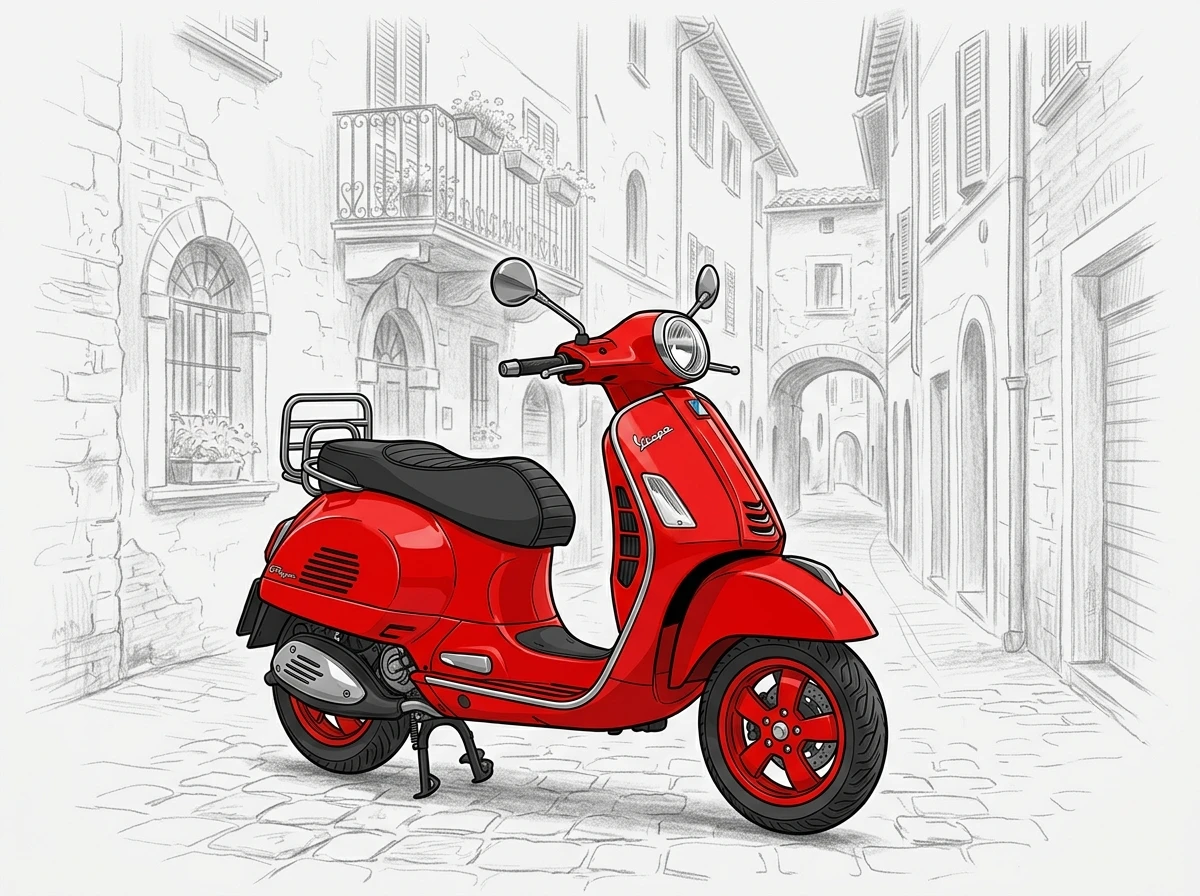 Modern Vespa GTS 300 Super szerviz